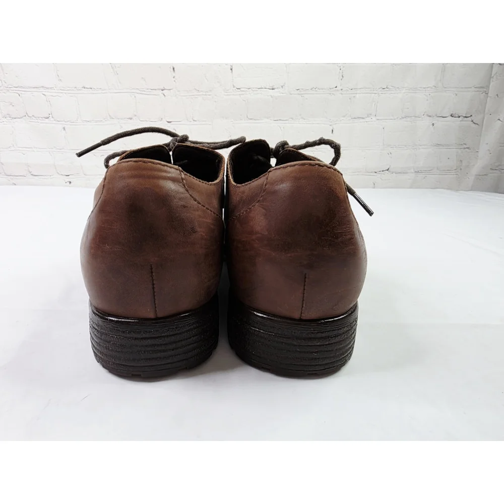 Born Marc Men's Brown Leather Lace Up Oxfords Size 11M - Picture 4 of 7